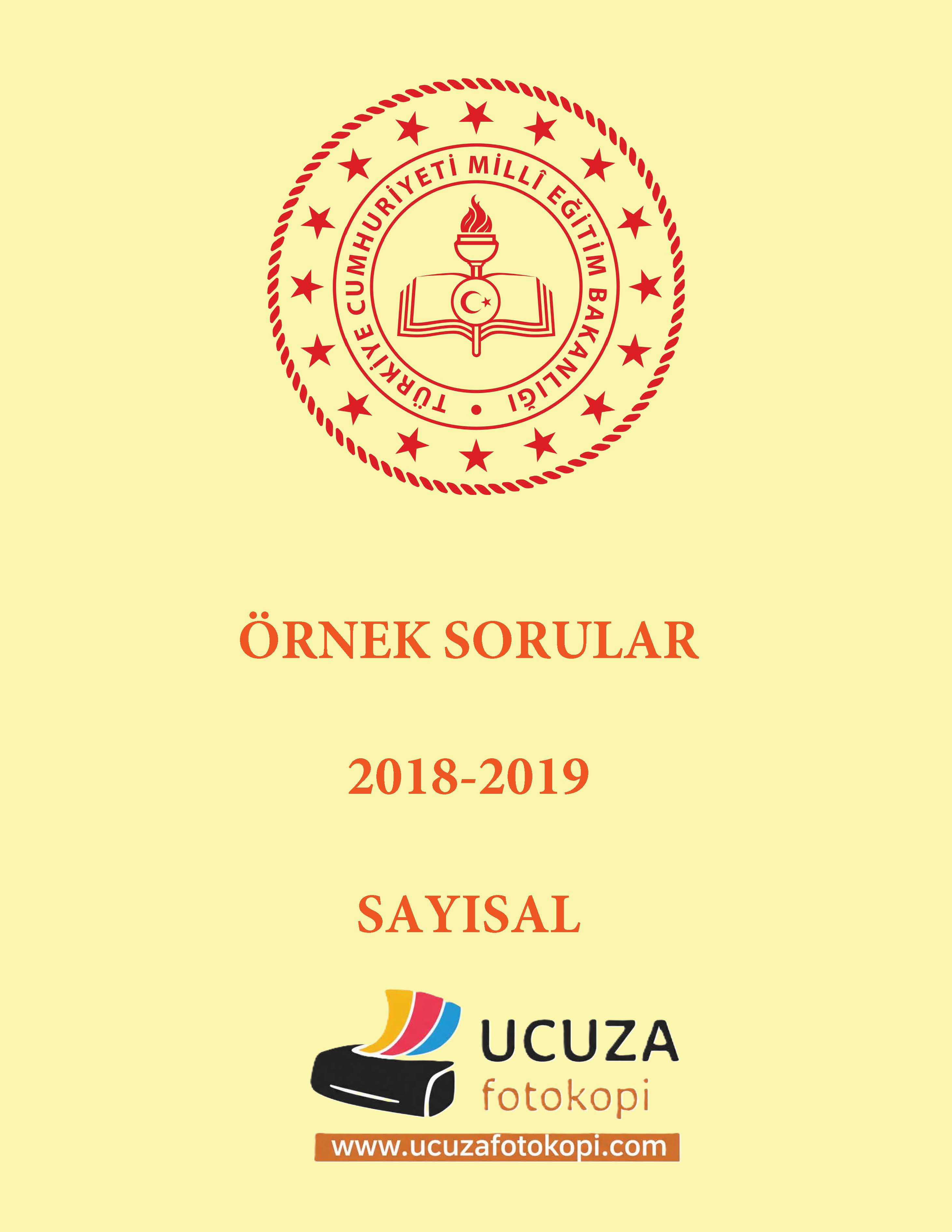 2018-2019 Örnek Sorular Sayısal (Siyah Beyaz) Spiralli